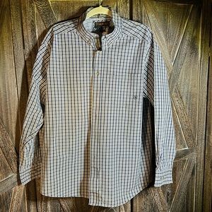 Ariat Men’s XL long sleeve plaid button down shirt in like new condition